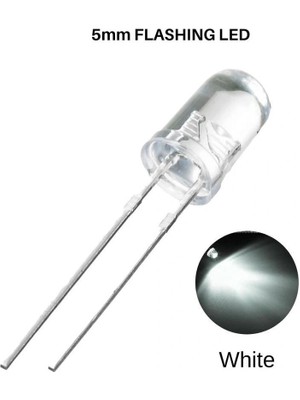 China Flaşörlü LED Beyaz 2 Bacaklı 5mm