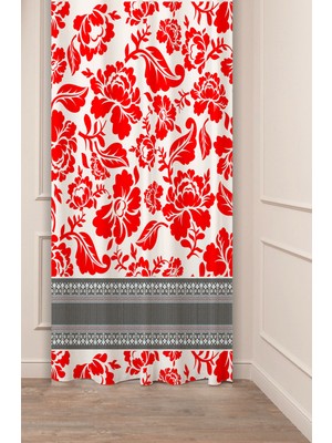 Greendecor Otantik, Anadolu, Etnik Desenli Özel Tasarım Dijital Baskılı (Tek Kanat) Modern Şık Fon Perde