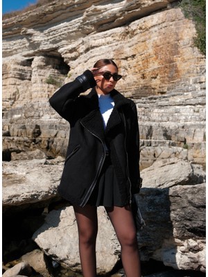 Quadre Içi Kürklü Peluş Kaban