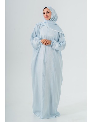 Tulteks Kadın Fermuarlı Tek Parça Nakış Detaylı Namaz Elbisesi - Ramazan, Hac ve Umre Elbisesi