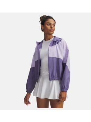 Under Armour Kadın Ua Rival Woven Kapüşonlu Ceket Hafif Dayanıklı Esnek Kumaş ile Outdoor Kullanım