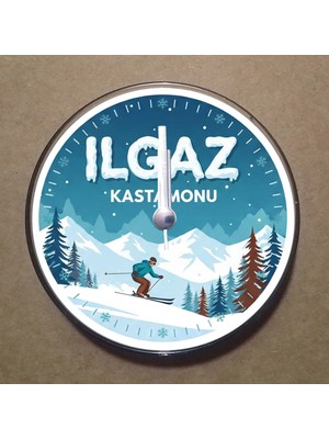 Bsb Ilgaz Temalı Magnet Saat Buzdolabı Süsü Duvar Saati 10,5cm MS2022