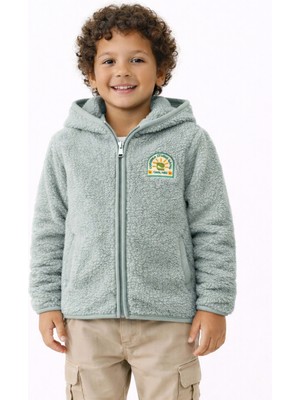 Coredra Çocuk Peluş Kapüşonlu Ceket - C611