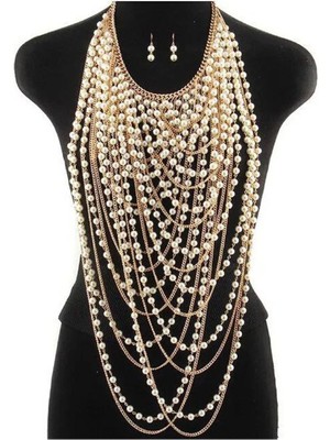 Shiklik 2'li Şıklığınızı Tamamlayacak Çok Katmanlı Püskül Boncuk Kolye Seti