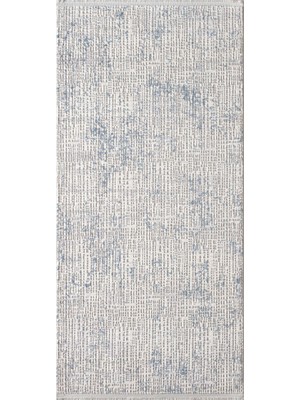 Halı Sepeti Artemis Halı Eva 01107G Krem Mavi Halı Yumuşak Dokulu Salon Koridor Mutfak Yatak Odası Halısı