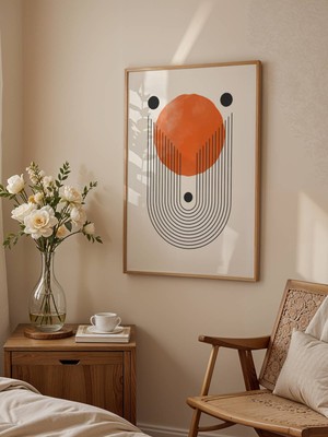 Fuart.Co Boho Modern Şafak Bohem Serisi Duvar Posteri Dijital Baskı (Çerçevesiz) Hbfu