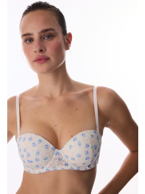 Penti Kırık Beyaz Pop Up Destekli Floral Lace Dantel Sütyen