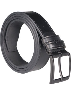 Lelth Erkek 4 cm Spor Siyah Kemer