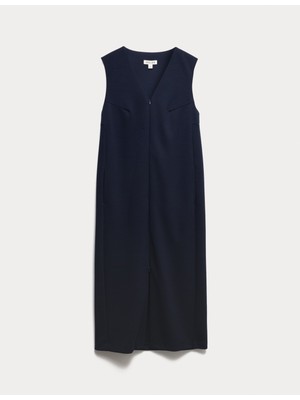 Marks & Spencer Derin V Yaka Jersey Midi Elbise