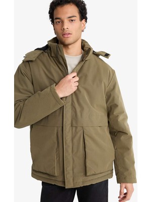 DeFacto Su Geçirmez Slim Fit Kapüşonlu Mont F5690AX25WN