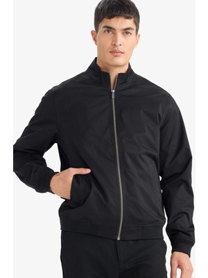DeFacto Slim Fit Dik Yaka Astarlı Fermuarlı Mont D7338AX26SP