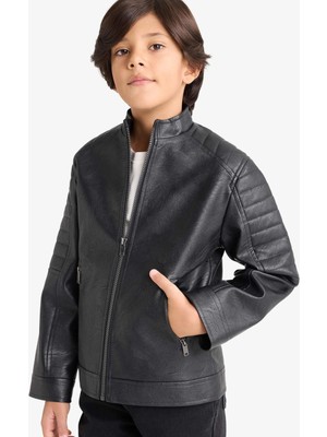 DeFacto Su İtici Suni Deri Mont Erkek Çocuk F6154A826SP