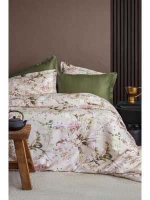 Issimo Home Harmonıa 210TC Dijital Baskı Pamuk Saten Çift Kişilik Nevresim Takımı