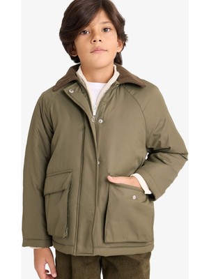 DeFacto Su İtici Kadife Yaka Mont Erkek Çocuk F6774A826SP