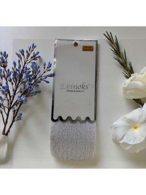 Ekinoks Desenli Dikişsiz Koton Kız Çocuk Külotlu Çorap - RYZEÇ008 - Beyaz - 3 - 4 Yaş Beyaz