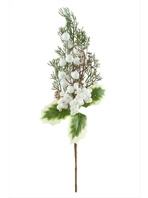 Linarx Ağaç Beyaz Kokina Yılbaşı Süsü 34 cm