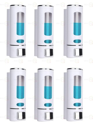 MAİN SHOP Duvara Monte Manuel Sabunluk El Sıvı Lavabo Sabunluk 400 ml x 6 = 2400 ml ( 6 Adet Sabunluk ) M-52