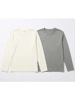 Maternel 2'li Yumuşak Dokulu Uzun Kollu Emzirme Üstü