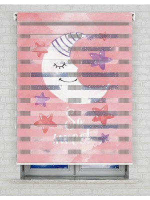 BRIGHTCOVER Aydede Baskılı Zebra Perde - Gece Gündüz Kullanıma Uygundur - Bebek Odası Perdesi | Kokusuz Mürekkeple Basılmış  Zebra Perdeler ile Sende Tarzını Yansıt! | 1 Dakikada Pratik Montaj