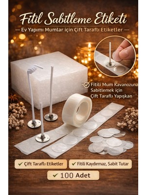 eSLeTc Mum Fitili Yapıştırıcı Sabitleyici 100 Adet