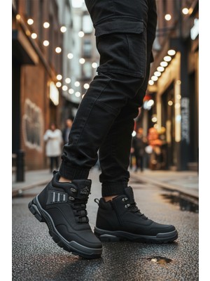 Walkway 444 Kaymaz Soğuğa Dirençli Siyah-Gri Unisex Bot