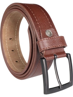 Lelth Erkek 4.5 cm Spor Kahverengi Kemer