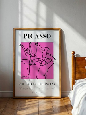 Fuart.Co Picasso Pembe Danscı Picasso Sanatı Poster Dijital Baskı Poster (Çerçevesiz) Psfu