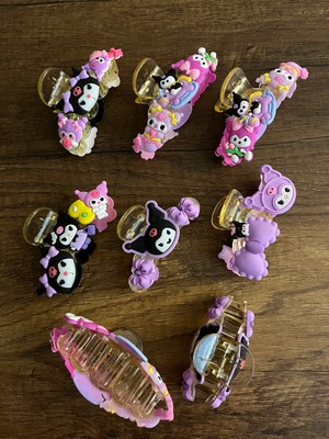 Gülümse Gel 2 Adet Mandal Toka Kuromi My Melody Kıskaçlı Toka Kawai Japon Y2K Kpop Kore