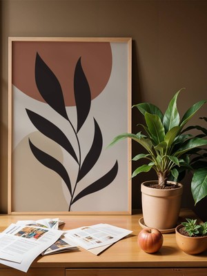 Fuart.Co Boho Zarif Dallar Bohem Serisi Duvar Posteri Dijital Baskı (Çerçevesiz) Hbfu