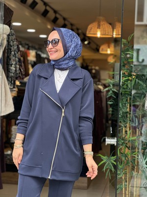 Butik Fermuar Detaylı Tesettür Spor & Şık Ikili Takım
