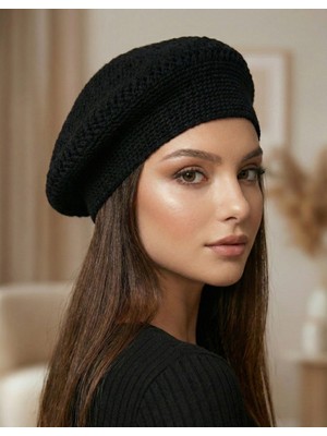 Eloriaa Ressam Bere Siyah  %100 El Örgüsü