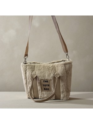 Gözde Mağazacılık Peluş Toote Bag Kadın El Omuz Çanta
