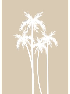 Fuart.Co Bej Tropik Dijital Baskı Poster (Çerçevesiz)Sea World Poster Serisi Sefu