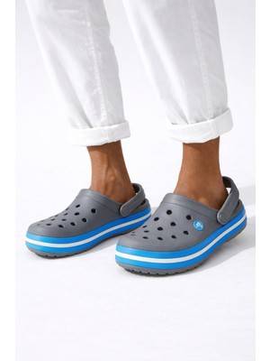 Crocs Unisex Crocband Classic Unisex Terlik Sandalet Gri Beyaz Siyah