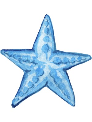 Fuart.Co Buz Mavisi Yıldız Dijital Baskı Poster (Çerçevesiz)Sea World Poster Serisi Sefu