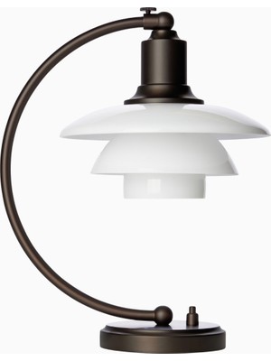 Louis Poulsen Dune 02 S Opal Brass Cam Üfleme, Dekoratif Masa Lambası