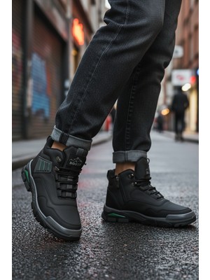 Walkway 444 Kaymaz Soğuğa Dirençli Siyah-Yeşil Unisex Bot