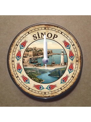 Bsb Sinop Temalı Magnet Saat Buzdolabı Süsü Duvar Saati 10,5cm MS1062