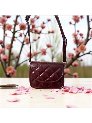 Gözde Mağazacılık Baklava Desenli Mini Kadın Omuz Çanta