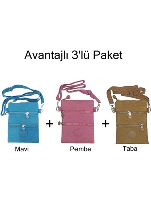 571 Collections Çapraz Askılı Üç Bölmeli Telefonluk Avantajlı 3'lü paket Model: (571-15G)