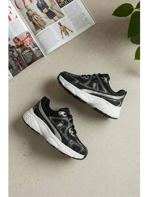 Ayakkabı Fuarı Elit YSFLT329 Kadın Klasik Sneaker Siyah - Beyaz