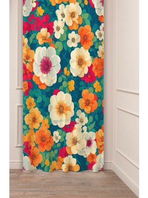 Greendecor Otantik, Anadolu, Etnik,bohem Desenli Özel Tasarım Dijital Baskılı (Tek Kanat) Modern Şık Fon Perde