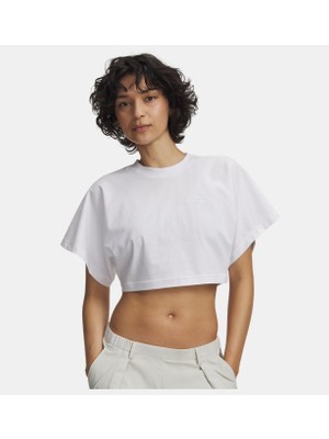 Under Armour Kadın Ua Cropped Script Kısa Kollu T-Shirt 6009677-100