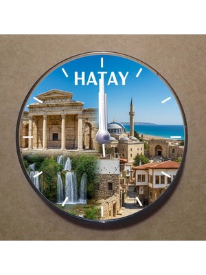 Bsb Hatay Temalı Magnet Saat Buzdolabı Süsü Duvar Saati 10,5cm MS1026