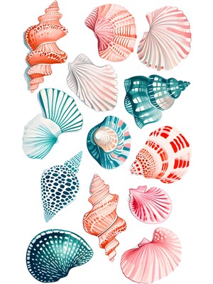 Fuart.Co Deniz Dibi Sanatı Dijital Baskı Poster (Çerçevesiz)Sea World Poster Serisi Sefu