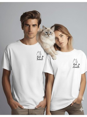 Muhtar Store Kedi Annesi & Kedi Babası Çift Tişört Kombini – Hayvansever Sevgililer Günü Özel