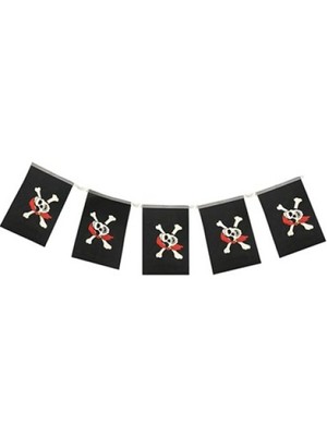 Homevia Korsan Partisi Korsan Logo Baskılı Flama Süs Afiş Süsleme 8 Li