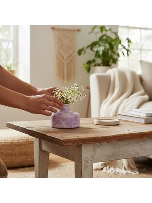 Taş Tozu El Yapımı Mini Vazo Dekoratif Hediyelik Aksesuar