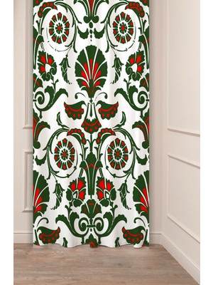 Greendecor Otantik, Anadolu, Etnik Desenli Özel Tasarım Dijital Baskılı (Tek Kanat) Modern Şık Fon Perde