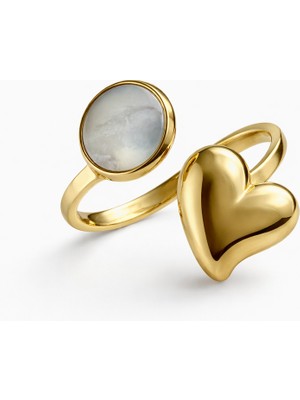 Venüs Design Çelik Kalpli  Yüzük (Ayarlanabilirdir)